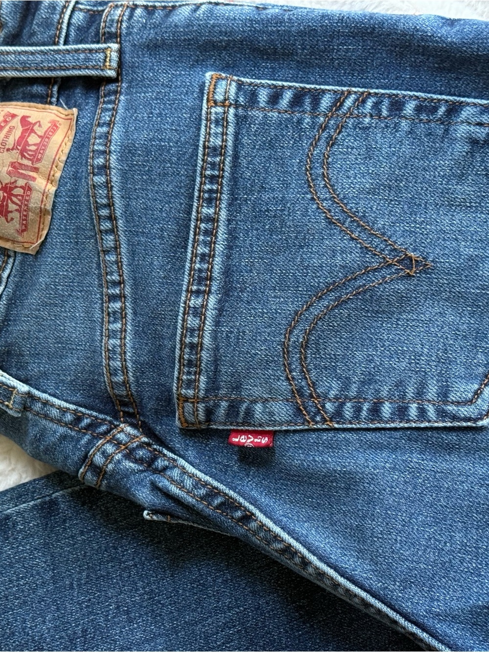 Levi's Women's Blue Bootcut Jeans with Signature Back Pocket